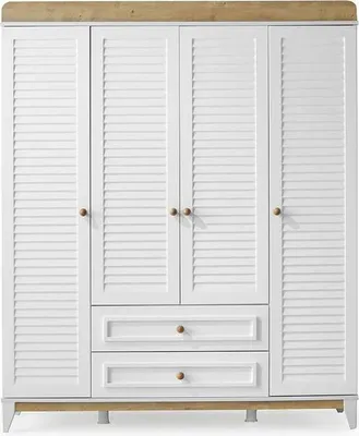 Immagine prodotto di Grande armadio a 4 ante per la camera dei bambini, con tanto spazio e stile.