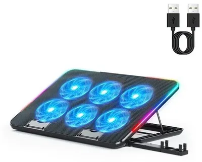 Obrázek produktu pro Chladicí podstavec pro herní notebooky s 6 ventilátory s LED diodami