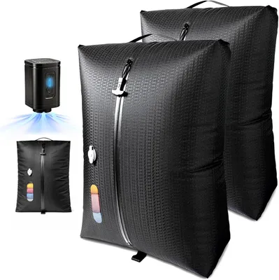 Imagen del producto de Bolsas de vacío para ropa, 2 unidades, impermeables, que ahorran espacio, ideales para viajes