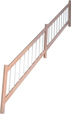 Zdjęcie produktu dla Schody model Lindos 1/4 Spiral buk-drewno-stal nierdzewna-prawo