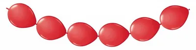 Produktbild von Folat 8 Rote Knopfballons, je ca. 3m lang, für Ballonfiguren & Bögen