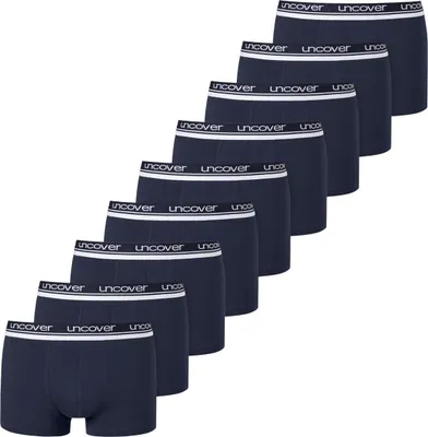 Produktbild von uncover by Schiesser 9er Pack Basic Retro Short / Pant Shorts mit Logo-Webgummibund, Komfortabel und formstabil, In perfekt sitzender, elastischer Single-Jersey-Qualität