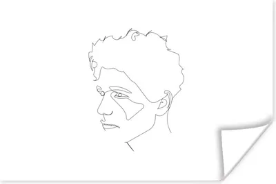 Produktbild von MuchoWow® Poster Linienkunst - Mensch - Abstrakt 180x120 cm - Fotoplakat
