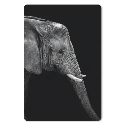 Produktbild von MuchoWow® Mauspad Mousepad Elefant - Schwarz und weiß - Porträt - Tiere 40x60 cm - Mousepads - Maus Mat - Pad - Mausunterlage - Schreibtisch Accesoire