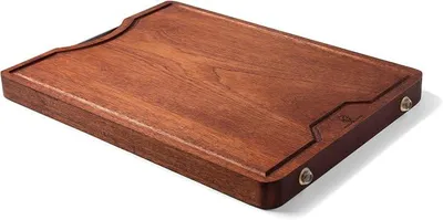 Imagen del producto de Tabla de cortar de 40x30x3 cm | Madera de acacia resistente con ranura para recoger los jugos