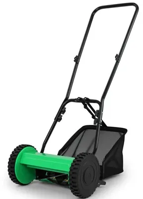 Immagine prodotto di Tagliaerba manuale a spinta, modello GT4311GN, con una larghezza di taglio di 30 cm, dotata di un cesto di raccolta da 18,5 litri, colore verde