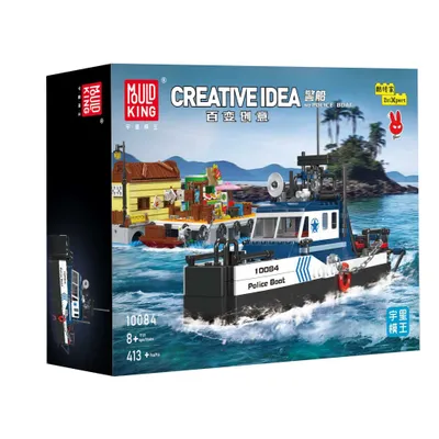 Productafbeelding van Großhandel GmbH - Ware: Kunststofmodel van een politieboot, 413 onderdelen