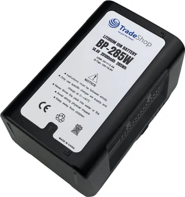 Produktbild von Trade-Shop Li-Ion Akku V-Mount 14,4V 20100mAh 285Wh mit D-Tap USB Ausgang für Sony DXC-D35WSPL DXC-D50 DXC-D50H DXC-D50K DXC-D50L DXC-D50P DXC-D50PH