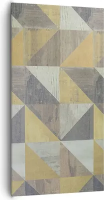 Produktbild von Bild auf Leinwand - Leinwandbild - Einteilig - Abstraktion Geometrisch Dreiecke - 65x120cm - Wand Bild - Wanddeko - Wandbilder - Leinwanddruck - Bilder - Wanddekoration - Leinwand bilder PA65x120-4884