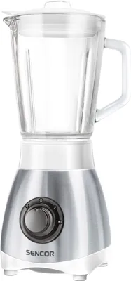 Obrázok produktu pre SENCOR SBL 3271SS príkon 250 W, bezpečnostný zámok, funkcia „Pulse“, 2 antikorové sekacie nože: s 2 a 4 čepeľami, sklenená mixovacia nádoba s objemom 0,8 l, 2 rýchlosti