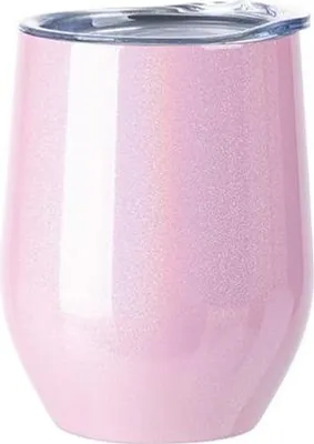 Produktbild von Edelstahlbecher für Sublimation mit Glitzer-Effekt in 360ml - PINK
