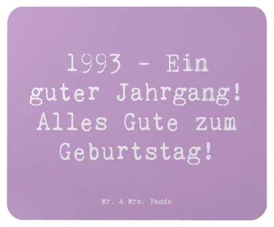 Produktbild von Mr. & Mrs. Panda pc mousepad Spruch 1993 Geburtstag - Lavendeltraum - Geschenk, Jubiläum, Mouse Pad, besondere Anlässe, laptop, Geburtstagsgeschenk, Alter, Happy Birthday
