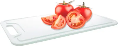 Produktbild von Schneidebrett Frühstücksbrettchen Weiß 31x19cm Frühstücksbrett Kunstoffbrettchen Küchenbrett