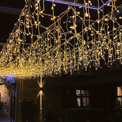 Obrázok produktu pre Yakimz 400 LED Icicle Icicle dekorácie vianočné okno svetlo reťaz vonkajšie, teplá biela