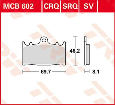 Produktbild von TRW Bremsbeläge MCB 602 Bremsbelag MCB 602 -Standard