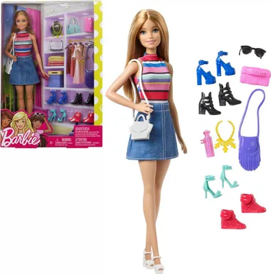 Obrázok produktu pre Módna bábika Blondínka s doplnkami | Barbie | Mattel | Súprava šiat