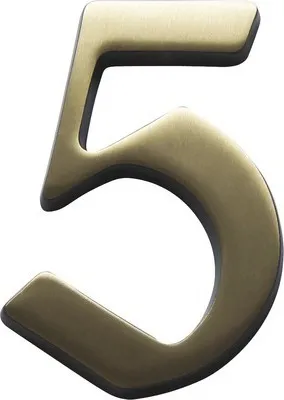 Produktbild von Hausnummer Bronze satiniert 5" 120 mm"