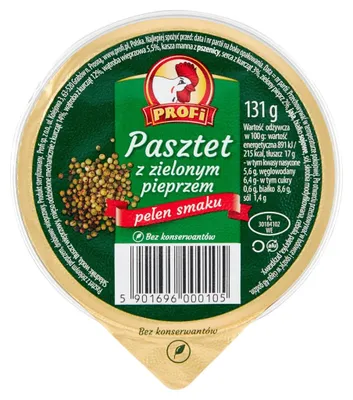 Zdjęcie produktu dla Profi Pasztet Z Zielonym Pieprzem 131G
