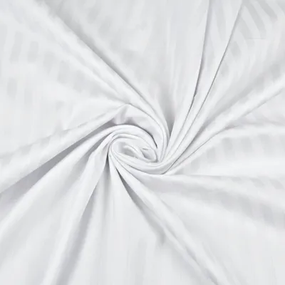 Produktbild von Baumwolle Satin weiß Streifen 9mm - 305cm