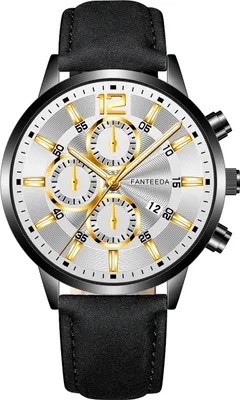 Produktbild von Sportliche Eleganz: Nico Uhr Schwarz/Gold für Herren KP11698
