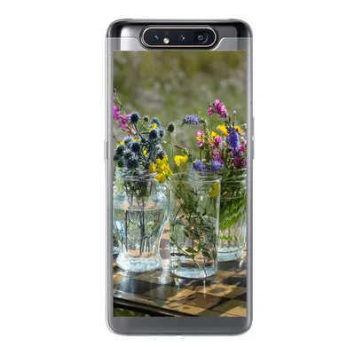 Produktbild von MuchoWow® Handyhülle Schutzhülle Hülle für Samsung Galaxy A80 Vase - Blumen - Farben Silikon Softcase Handy Hülle - Schutzdeckel