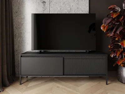 Produktbild von GrainGold TV-Schrank Sorano - RTV-Schrank, RTV-Tisch, Lowboard, Wohnwand Modern - TV-Schrank Schwarz