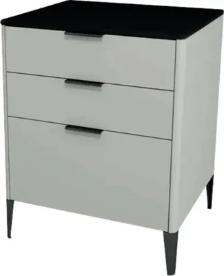 Obrázek produktu pro Koupelnová skříňka pod umyvadlo Devo Lotos ocelově šedá/černá 60 x 76 x 53 cm LF-SUS3S60x76-F105