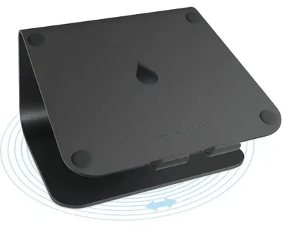 Zdjęcie produktu dla Rain Design mStand360 - drehbarer Aluminium Stand für MacBooks Notebooks bis 15 zoll, Podstawka na notebooka, Czarny, 30,5 cm (12"), 38,1 cm (15"), 38,1 cm (15"), 360°