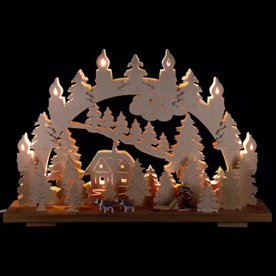 Immagine prodotto di Arco di candele Cani da slitta (50x31cm) di Schwibbola