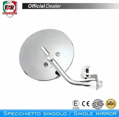 Obrázek produktu pro Oboustranné ochranné zrcátko 7358 chrom schválené FAR pro Piaggio