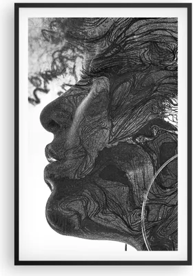 Produktbild von Gerahmtes Poster - Schwarzer Rahmen - Frau Linie Kunst. - 61x91,5 cm - Wand Bild - Wanddeko - Wandbilder - Kunstposter - Wandposter - Bilderrahmen - Bilder - Kunstdruck - P2BPA61x91-4687