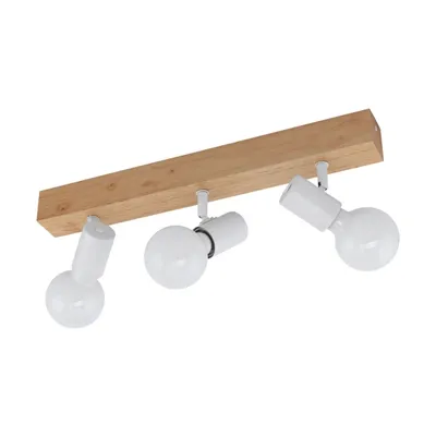 Produktbild von EGLO Townshend 3, Einbaustrahler, E27, 3 Glühbirne(n), 220-240 V, Weiß, Holz