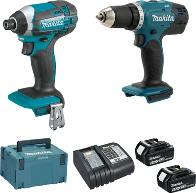 Image de Ensemble de 2 machines 18 V Li-Ion MAKITA DLX2141JX2 3 Ah (DTD152 + DDF453)