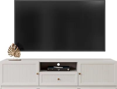 Produktbild von MIRJAN24 TV-Lowboard Ferena 2D1SZ, TV-Schrank mit zwei Drehtüren und eins Schubladen (Farbe: Cashmere)