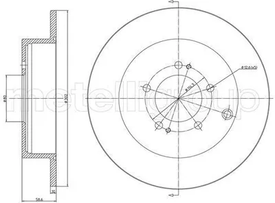 Produktbild von 2x METELLI Bremsscheibe 23-1332C passend für PEUGEOT 4007 (VU_ VV_) 58 8mm
