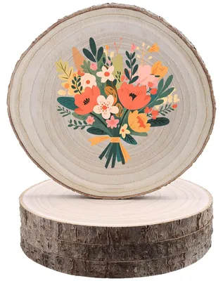 Immagine prodotto di Dischi di legno rotondi 18-20 cm - Non trattati - Tronchi - Fai da te - Decorare - Superficie liscia