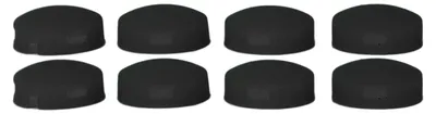 Image de Lot de 8 boutons de sonnette de remplacement en silicone pour sonnette vidéo interactive, avec 4 vis, pour Doorbell Pro Black