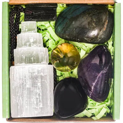 Produktbild von Kristalle Heilsteine Set für Schutz und Kristalltherapie