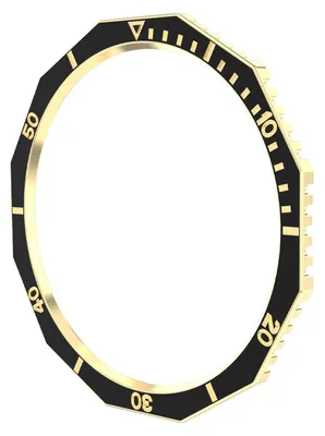 Produktbild von Für Samsung Galaxy Watch 6 Classic 47mm Smartwatch Lünettenring Schwarz / Gold