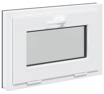 Produktbild von vidaXL Kellerfenster RISOR 60 x 40 cm PVC und Glas Anthrazit