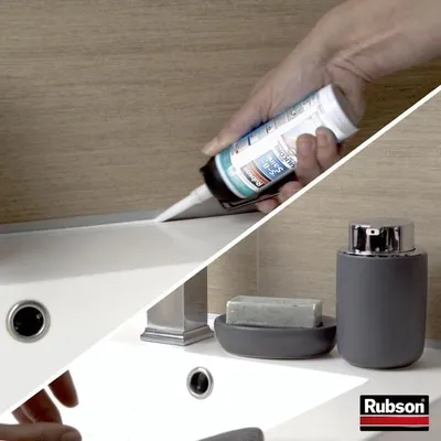 Zdjęcie produktu dla Mastic Silikonowy do Płytek RUBSON, Transparentny, 200 ml, Antygrzybiczny, Elastyczność 500%, Do Ścian Wewnętrznych, Fuga 10 mm