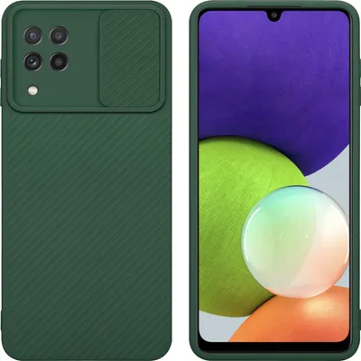 Produktbild von Cadorabo Hülle für Samsung Galaxy A22 4G Schutz Hülle in Grün Handyhülle TPU Etui Case Cover Kameraschutz
