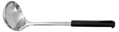 Pollepel Edelstahl schwarz/silber 30 cm