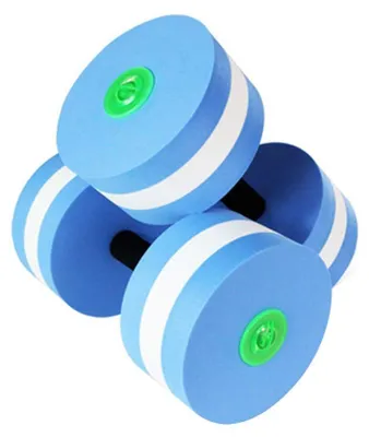 Image de Ensemble de 2 haltères en mousse pour l'aquagym, couleur bleue