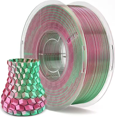 Produktbild von ELEGOO SILK PLA -1.75mm-1KG-Cardboard Spool-Silk Green Red