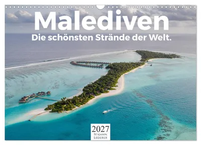Produktbild von Malediven - Die schönsten Strände der Welt. (Wandkalender 2027 DIN A3 quer), CALVENDO Monatskalender
