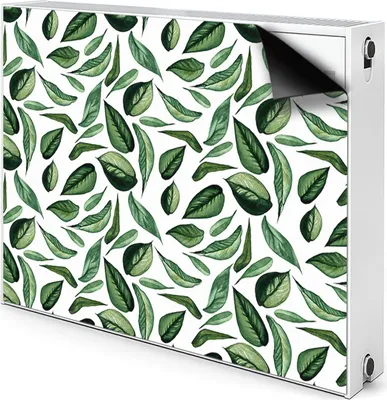 Produktbild von Magnet Heizkörperverkleidung Heizkörper-Abdeckung Heizung Heizkörper 90x60 cm  - Grüne Blätter