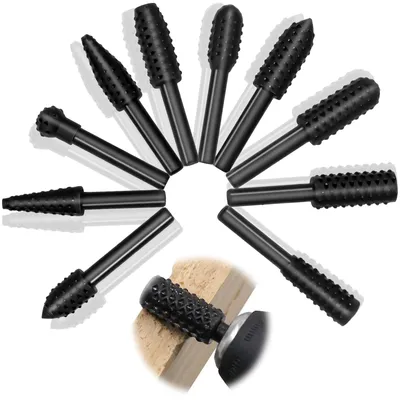 Produktbild von Solidchoice – 10-teiliges Fräswerkzeug-Set aus Holz für Bohrmaschinen und Dremel-Geräte