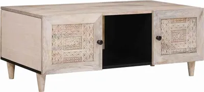Image de Table basse Blanc Blanchi 100 x 54 x 40 cm