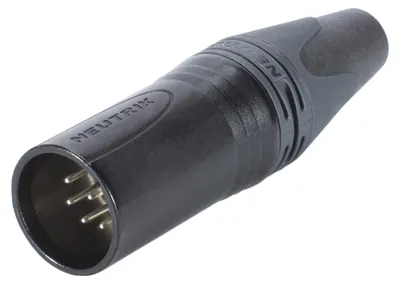 Produktbild von NEUTRIK® XLR, 7-pol , Metall-, Löttechnik-Kabelstecker, versilberte(r) Kontakt(e), gerade, schwarz verchromt